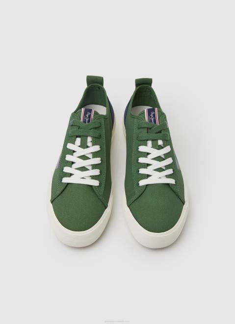 Pepe Jeans Allen Flag Vulcanized Sneakers Men Military Olive Z22X1205