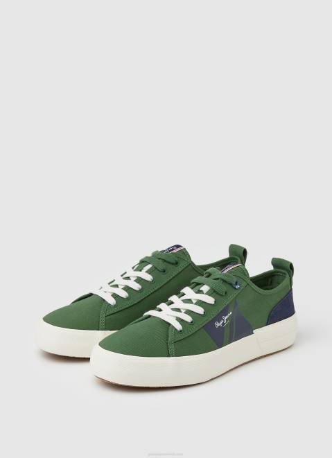Pepe Jeans Allen Flag Vulcanized Sneakers Men Military Olive Z22X1205