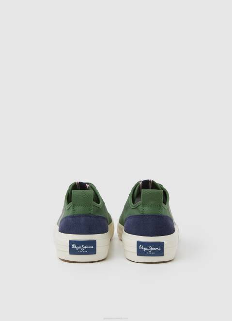 Pepe Jeans Allen Flag Vulcanized Sneakers Men Military Olive Z22X1205