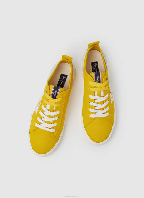 Pepe Jeans Allen Flag Vulcanized Sneakers Men Rugby Yellow Z22X1203