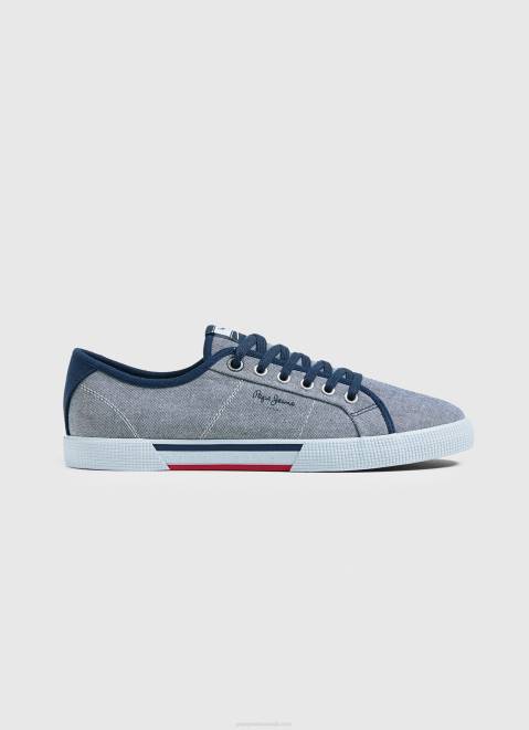 Pepe Jeans Basic Chambray Sneakers Men Chambray Z22X1240