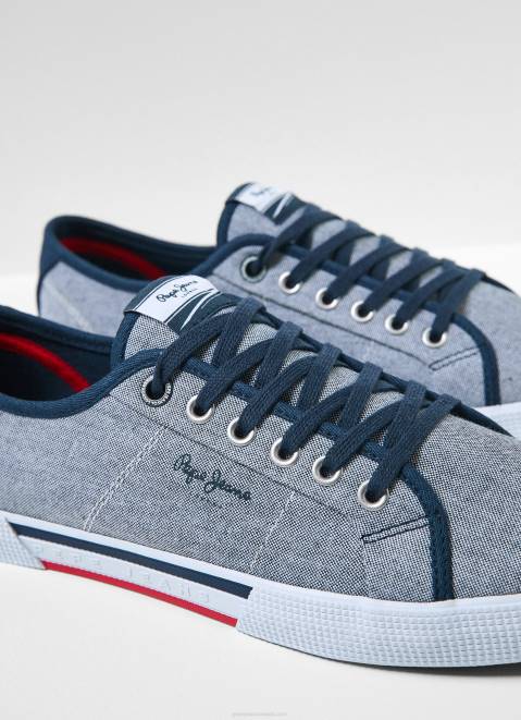 Pepe Jeans Basic Chambray Sneakers Men Chambray Z22X1240