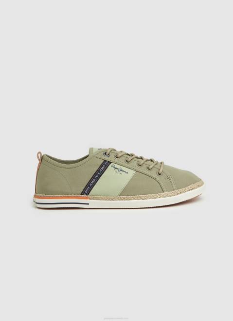 Pepe Jeans Blucher Canvas Sneakers Men Army Z22X1215