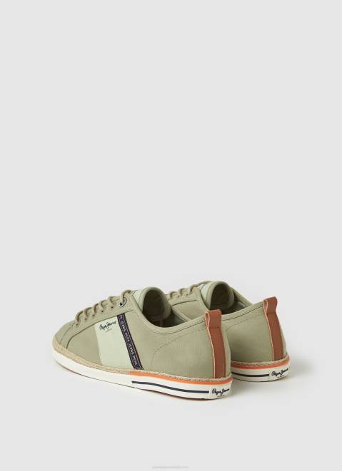 Pepe Jeans Blucher Canvas Sneakers Men Army Z22X1215