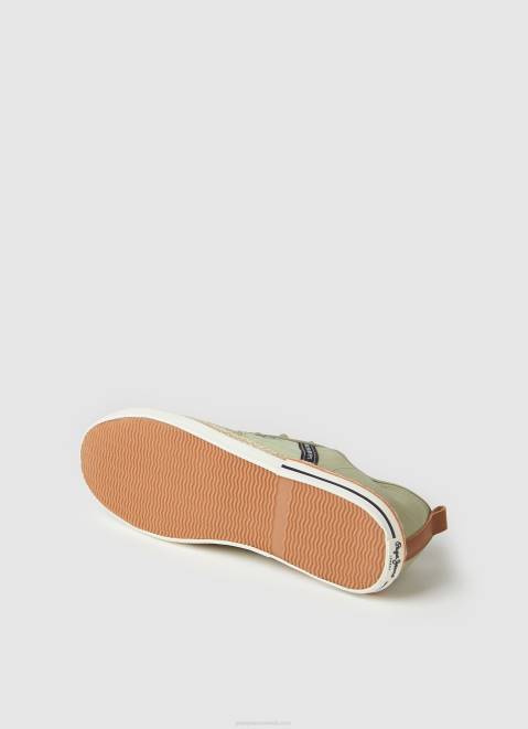 Pepe Jeans Blucher Canvas Sneakers Men Army Z22X1215