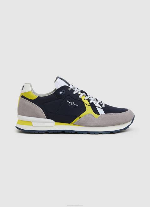 Pepe Jeans Brit Combined Sneakers Men Navy Z22X1217