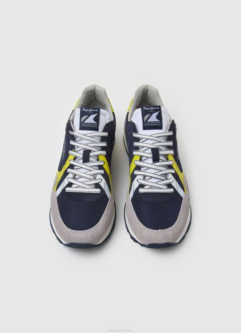 Pepe Jeans Brit Combined Sneakers Men Navy Z22X1217