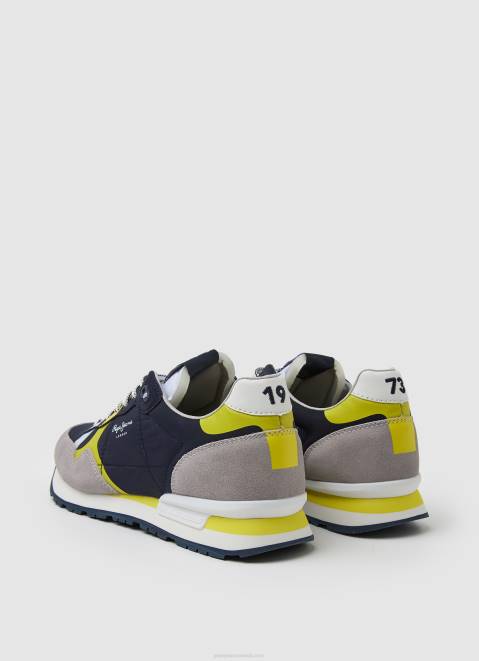 Pepe Jeans Brit Combined Sneakers Men Navy Z22X1217