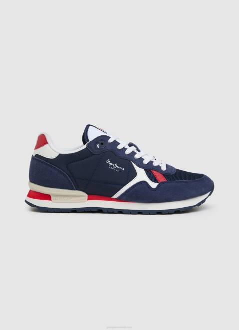 Pepe Jeans Brit Combined Sneakers Men Navy Z22X1218