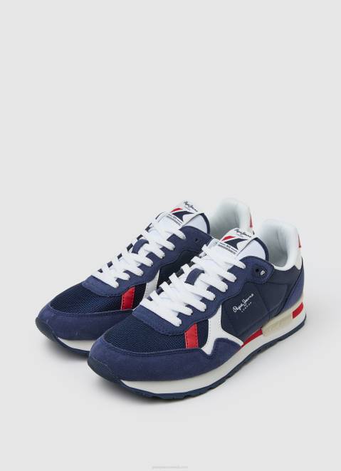Pepe Jeans Brit Combined Sneakers Men Navy Z22X1218