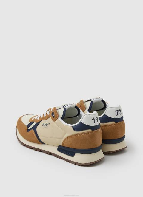 Pepe Jeans Brit Combined Sneakers Men Tobacco Z22X1179