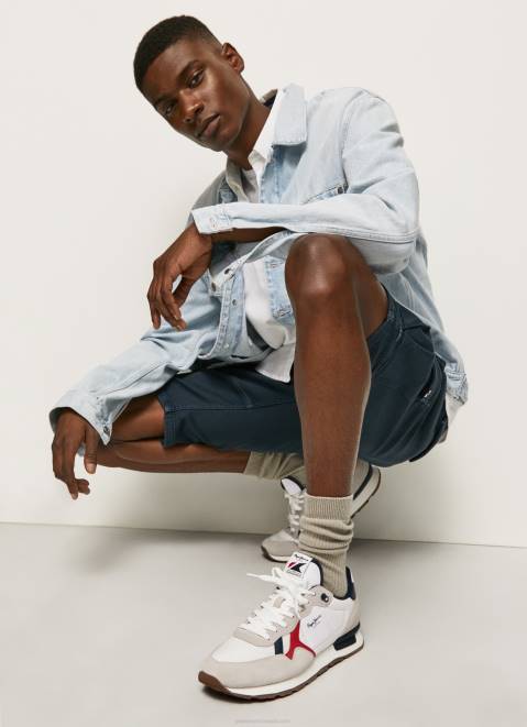 Pepe Jeans Brit Combined Sneakers Men White Z22X1182
