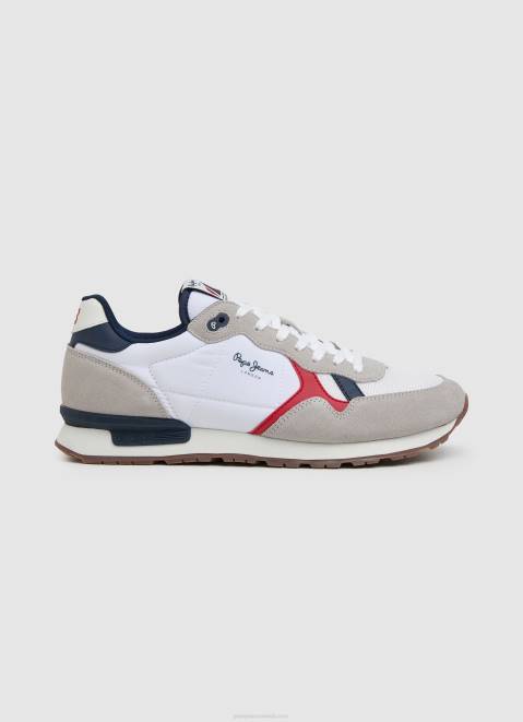 Pepe Jeans Brit Combined Sneakers Men White Z22X1182