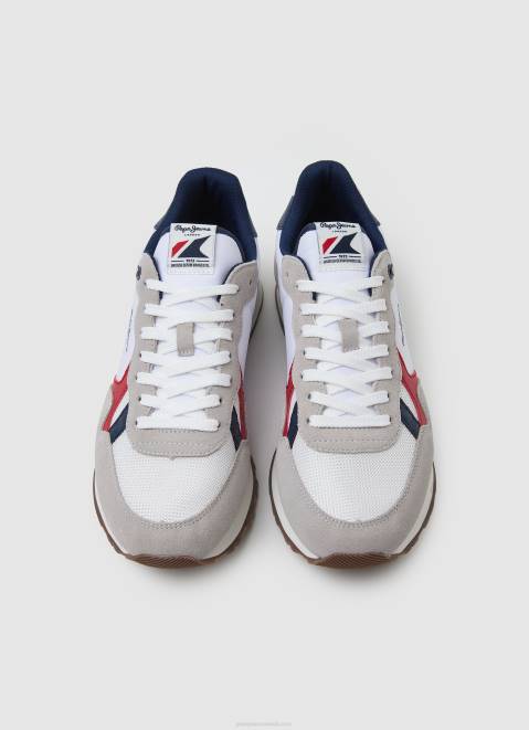 Pepe Jeans Brit Combined Sneakers Men White Z22X1182