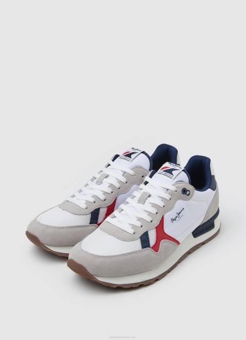 Pepe Jeans Brit Combined Sneakers Men White Z22X1182