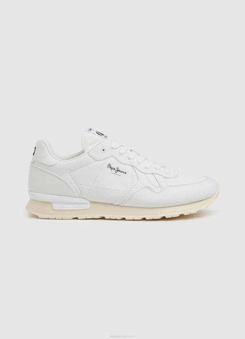 Pepe Jeans Brit Man Eco Retro Sneakers Men Off White Z22X1191