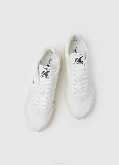 Pepe Jeans Brit Man Eco Retro Sneakers Men Off White Z22X1191