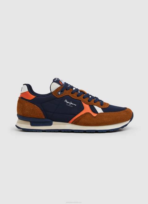 Pepe Jeans Brit Man Studio Retro Sneakers Men Cognac Z22X1176