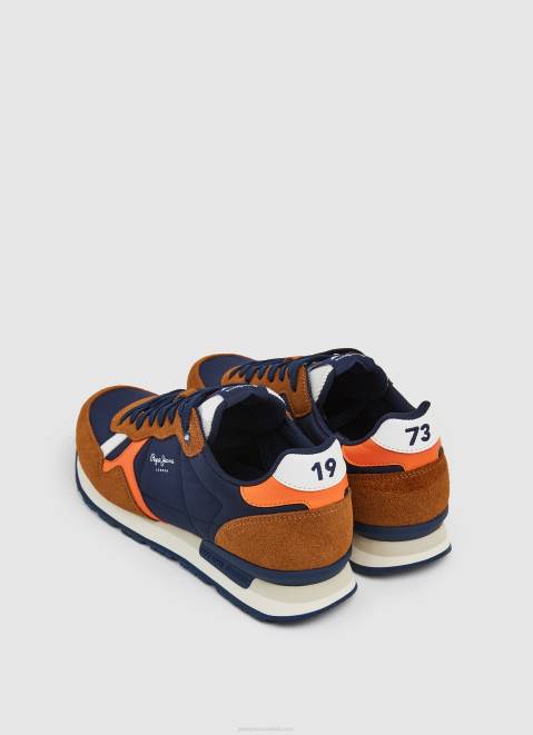 Pepe Jeans Brit Man Studio Retro Sneakers Men Cognac Z22X1176