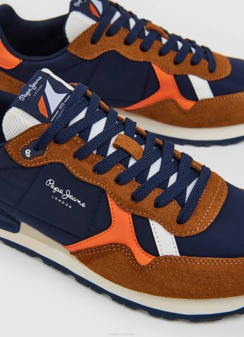 Pepe Jeans Brit Man Studio Retro Sneakers Men Cognac Z22X1176