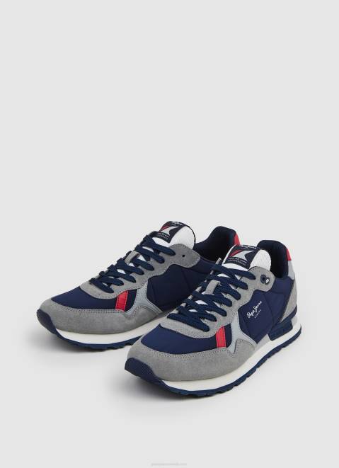 Pepe Jeans Brit Man Studio Retro Sneakers Men Grey Z22X1181