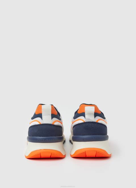 Pepe Jeans Brit Pro Neon Combined Sneakers Men White Z22X1221