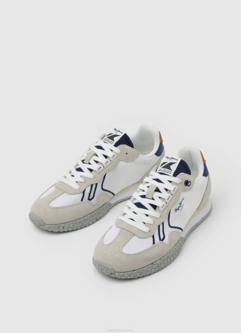 Pepe Jeans Combined Retro Sneakers Men White Z22X1231