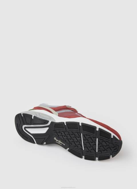 Pepe Jeans Dave Urban Combined Sneakers Men Red Dahlia Z22X1226
