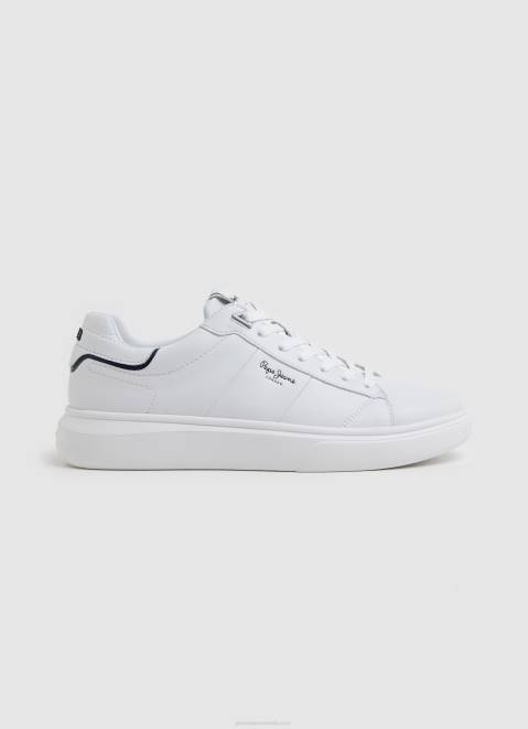 Pepe Jeans Eaton Part Leather Sneakers Men White Z22X1208