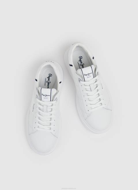 Pepe Jeans Eaton Part Leather Sneakers Men White Z22X1208