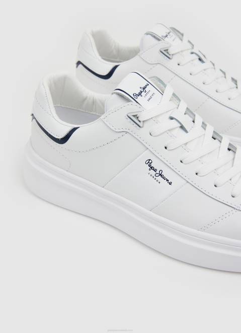 Pepe Jeans Eaton Part Leather Sneakers Men White Z22X1208