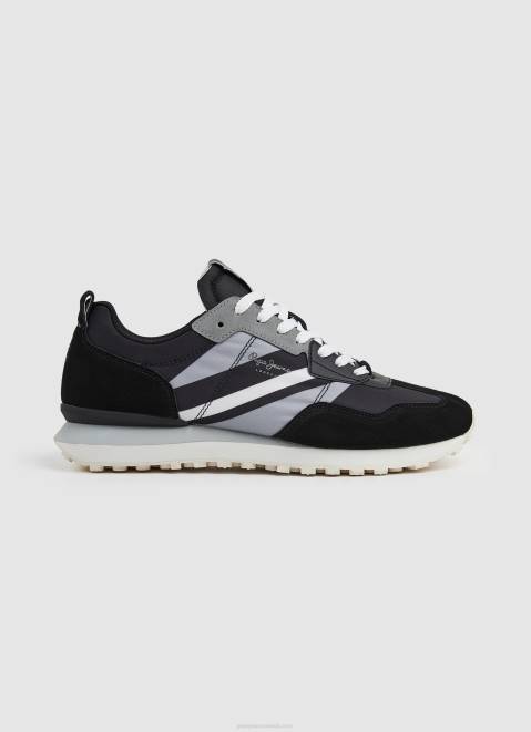 Pepe Jeans Foster Man Combined Sneakers Men Black Z22X1199