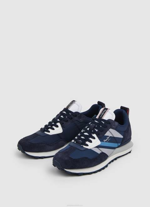 Pepe Jeans Foster Man Combined Sneakers Men Navy Z22X1184