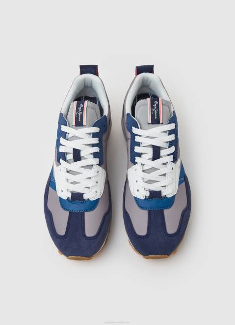 Pepe Jeans Foster Man Combined Sneakers Men Ocean Z22X1180