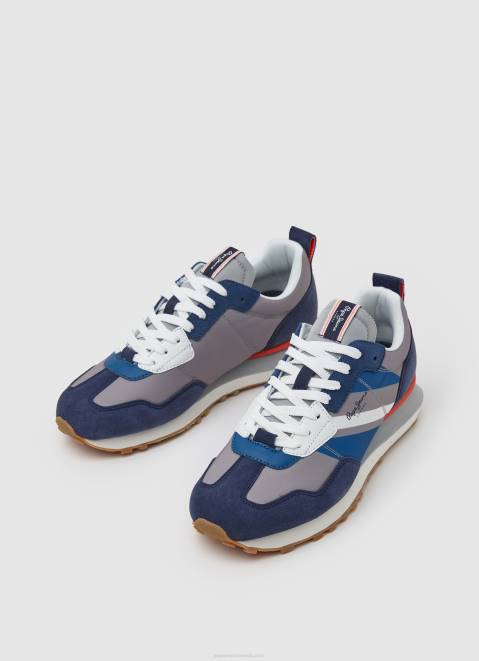 Pepe Jeans Foster Man Combined Sneakers Men Ocean Z22X1180