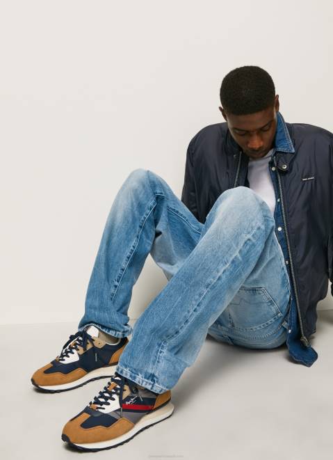 Pepe Jeans Foster Man Combined Sneakers Men Tobacco Z22X1174
