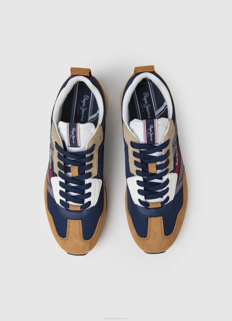 Pepe Jeans Foster Man Combined Sneakers Men Tobacco Z22X1174