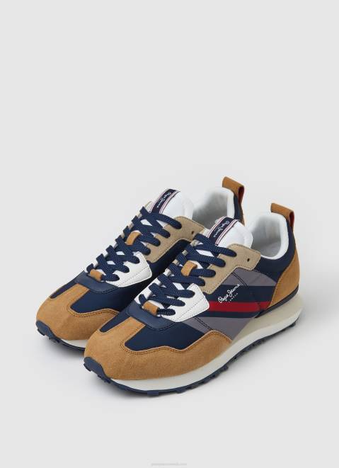 Pepe Jeans Foster Man Combined Sneakers Men Tobacco Z22X1174