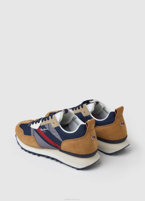 Pepe Jeans Foster Man Combined Sneakers Men Tobacco Z22X1174