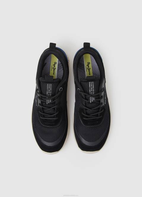 Pepe Jeans Jay Pro Combined Sneakers Men Black Z22X1220
