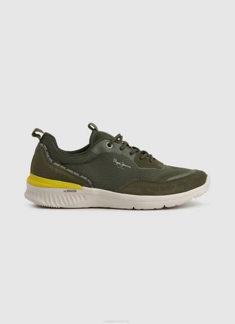 Pepe Jeans Jay Pro Combined Sneakers Men Khaki Green Z22X1187