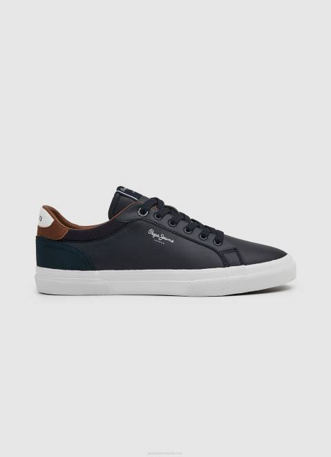 Pepe Jeans Kenton Court Combined Sneakers Men Navy Z22X1243