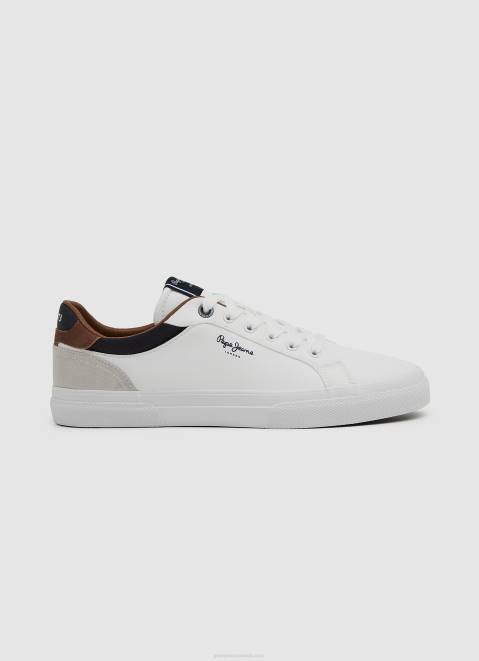 Pepe Jeans Kenton Court Combined Sneakers Men White Z22X1238