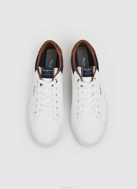 Pepe Jeans Kenton Court Combined Sneakers Men White Z22X1238