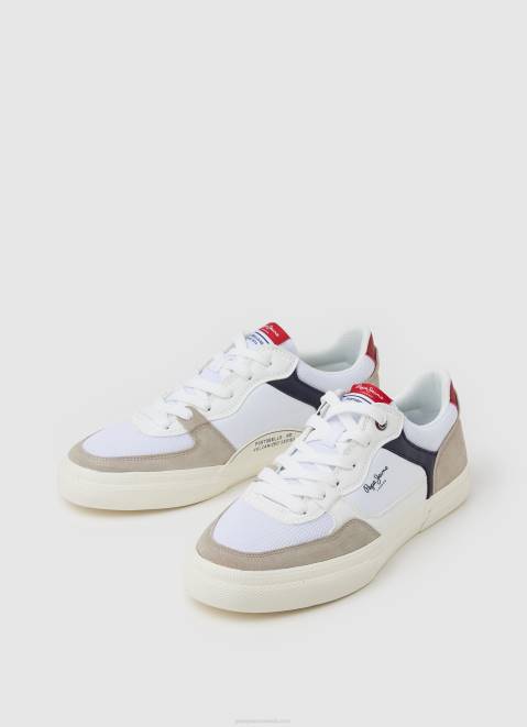 Pepe Jeans Kenton Master Combined Sneakers Men White Z22X1177