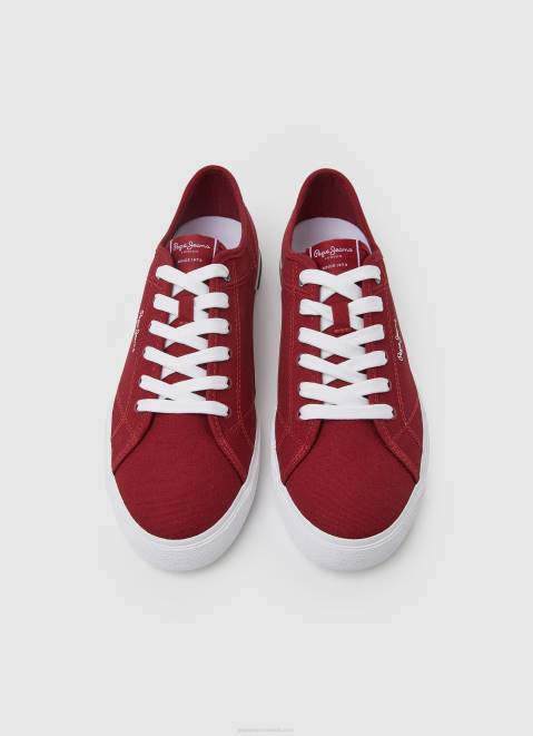 Pepe Jeans Kenton Road Basic Sneakers Men Dark Red Z22X1211