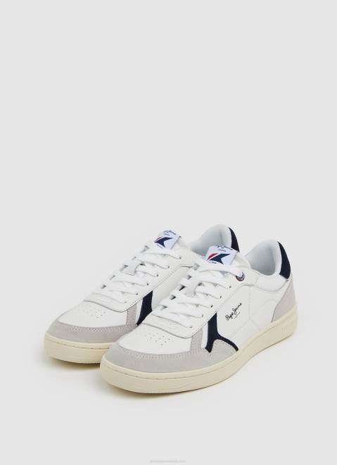 Pepe Jeans Kore Combi Combined Sneakers Men Off White Z22X1169