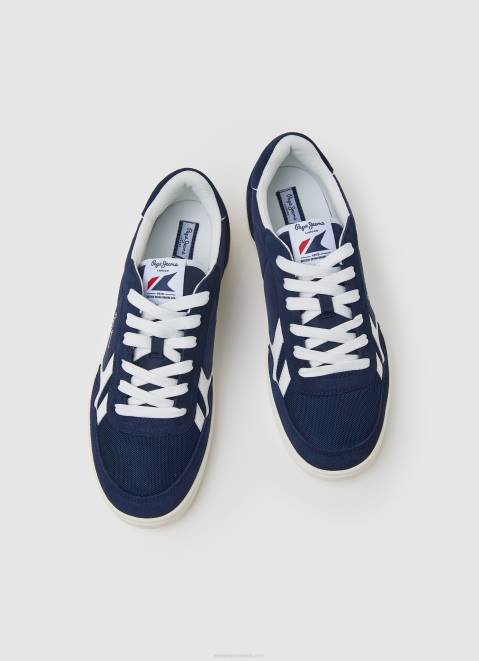 Pepe Jeans Kore Vintage Combined Sneakers Men Navy Z22X1201