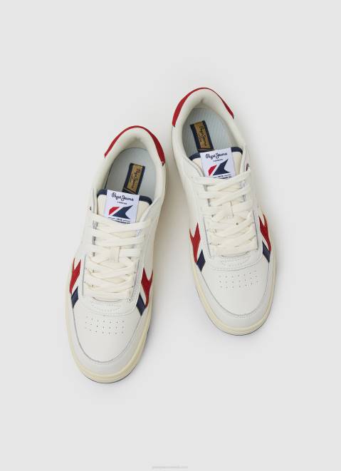 Pepe Jeans Kore Vintage Combined Sneakers Men Red Z22X1172