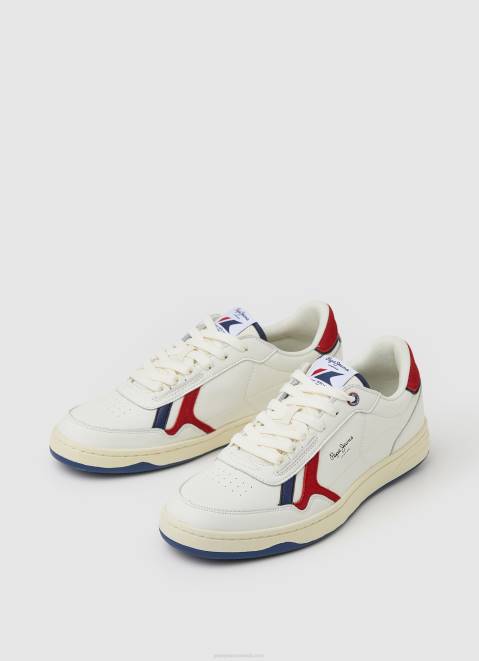 Pepe Jeans Kore Vintage Combined Sneakers Men Red Z22X1172